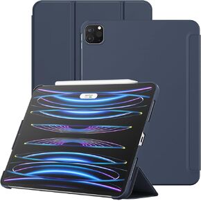 JETech Case for iPad Pro 11-Inch 2022/2021/2020/2018 Model (4th/3rd/2nd/1st Generation), Protective Hard Back Shell Soft-Touch Tablet Stand Cover, Auto Wake/Sleep (Black)