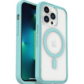 OtterBox Clear case with Colorful Grip Edge for iPhone 13 Pro (ONLY) - Discovery (Clear/Light Blue)