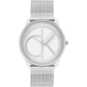 Calvin Klein Unisex Quartz Ionic Plated Carnation Gold Steel and Mesh Bracelet Watch, Color: Carnation (Model: 25200029)