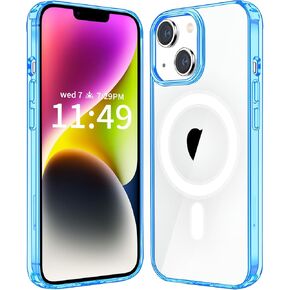 Magnetic Case Compatible with iPhone 14 Case, Compatible with MagSafe Wireless Charging, Transparent Anti-Scratch Back Shockproof Protective Slim Thin Phone Case Cover, Clear