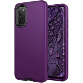 WeLoveCase Galaxy S20 Case, S20 5G Cover 3 in 1 Full Body Heavy Duty Protection Hybrid Shockproof TPU Bumper Three Layer Protective Case for Samsung Galaxy S20 5G 6.2 Dark Purple in Kuwait