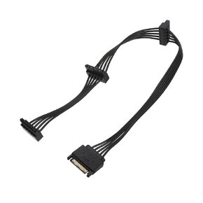 MECCANIXITY 15 Pin Serial ATA Power Cable 1 to 3 Serial Interface Power Extension Cable Female to Male Hard Disk Splitter Cable