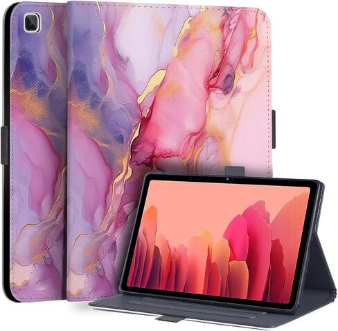 Case for Samsung Galaxy Tab A7 10.4 Inch, Premium PU and Soft TPU, Multi-Angle Viewing Smart Stand Back Cover with Magnetic Clasp for Tablet A7 10.4" 2020 (SM-T500/T505/T507), Pink Marble in Saudi Arabia