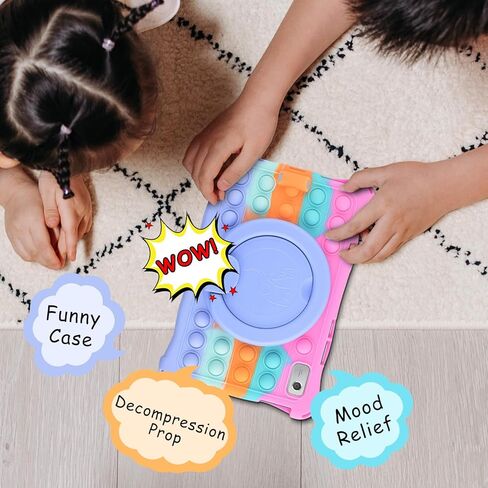 حافظة سيليكون من DETUOSI لجهاز Lenovo Tab M9 9.0 بوصة 2023 (TB-310FU)، مع مسند بمقبض، حافظة متعددة الزوايا قابلة للتعديل لجهاز Tab M9 Tablet، وردي مبهر in Kuwait