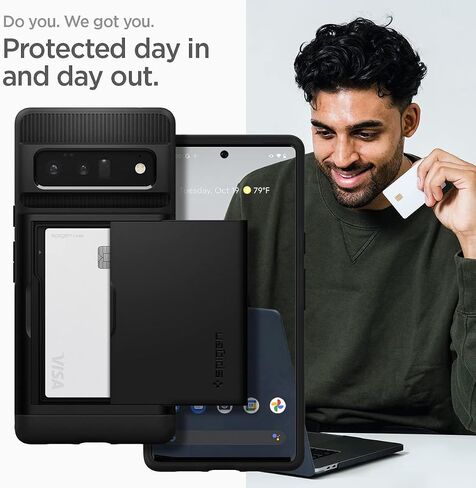 Spigen Slim Armor CS Designed for Google Pixel 6 Pro Case (2021) - Black in Saudi Arabia