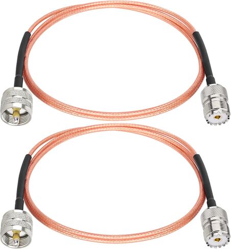 XRDS -RF RG316 UHF Male to UHF Female Coaxial Cable 6FT – CB Antenna Cable PL 259 UHF Male to UHF Female SO239 Cable, 50 Ohm Low Loss for HAM Radio Antenna in Saudi Arabia