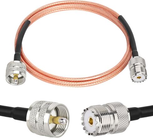 XRDS -RF RG316 UHF Male to UHF Female Coaxial Cable 6FT – CB Antenna Cable PL 259 UHF Male to UHF Female SO239 Cable, 50 Ohm Low Loss for HAM Radio Antenna in Saudi Arabia