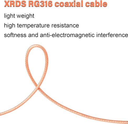 XRDS -RF RG316 UHF Male to UHF Female Coaxial Cable 6FT – CB Antenna Cable PL 259 UHF Male to UHF Female SO239 Cable, 50 Ohm Low Loss for HAM Radio Antenna in Saudi Arabia