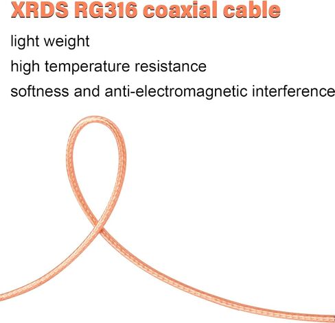 XRDS -RF RG316 UHF Male to UHF Female Coaxial Cable 6FT – CB Antenna Cable PL 259 UHF Male to UHF Female SO239 Cable, 50 Ohm Low Loss for HAM Radio Antenna in Saudi Arabia