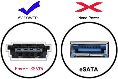 NFHK USB-C Type-C to Power Over eSATA DC5V Adapter USB3.0 to HDD/SSD/ODD eSATAp Converter in Saudi Arabia