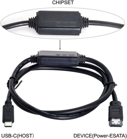 NFHK USB-C Type-C to Power Over eSATA DC5V Adapter USB3.0 to HDD/SSD/ODD eSATAp Converter in Saudi Arabia