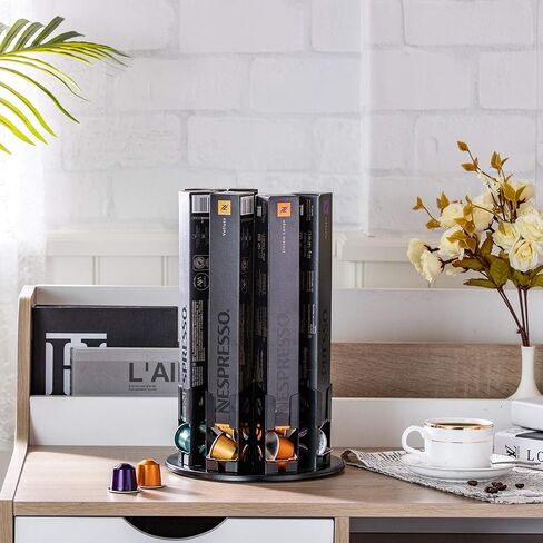 حامل كبسولات القهوة من نسبريسو، حامل تخزين دائري لقهوة نسبرسو أوريجينال لاين، حامل كبسولات القهوة، حامل منظم، حامل صغير 80 كبسولة أصلية in Saudi Arabia