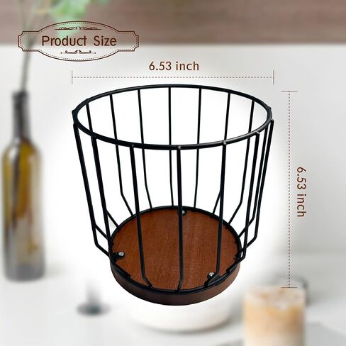 Coffee Pod Holders for Counter, Large Capacity Black Metal Basket K Cup Holder, Pod Holder for Espresso Capsule Coffee Creamer, Coffee Bar Accessories, Large Coffee Filter Holder in Saudi Arabia