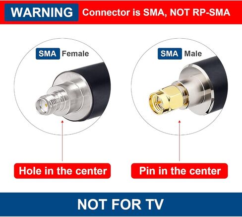 XRDS -RF SMA كبل، SMA ذكر إلى SMA أنثى كابل تمديد SMA منخفض الخسارة KMR400 SMA كابل محوري لـ 3G 4G LTE، مودم/راوتر 5G، هام، ADS-B، معدات SDR (25 قدم) in Kuwait