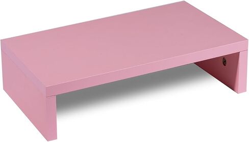 Pink Monitor Stand, Cute Monitor Stand, Wood Monitor Stand for Desk Monitor Riser Wood for Monitors/Laptop/PC Pink Wooden Monitor Riser Computer Monitor Stand Wood for Desktop, Desk Riser 1-Tier Pink in Saudi Arabia
