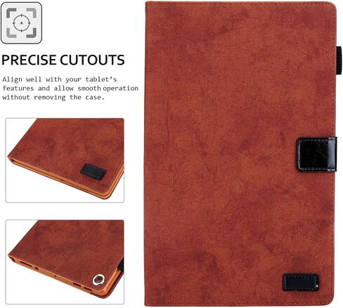 Smart Case for Fire HD 8 (8th/7th/6th Generation-Old Model), Techcircle Soft PU Leather Magnetic Flip [Auto Wake Sleep] Wallet Cover for Kindle Fire HD 8-inch Tablet (2018/2017/2016 Release), Brown in Saudi Arabia