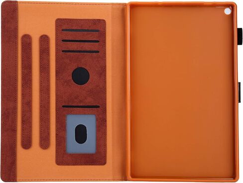 Smart Case for Fire HD 8 (8th/7th/6th Generation-Old Model), Techcircle Soft PU Leather Magnetic Flip [Auto Wake Sleep] Wallet Cover for Kindle Fire HD 8-inch Tablet (2018/2017/2016 Release), Brown in Saudi Arabia