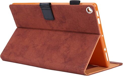 Smart Case for Fire HD 8 (8th/7th/6th Generation-Old Model), Techcircle Soft PU Leather Magnetic Flip [Auto Wake Sleep] Wallet Cover for Kindle Fire HD 8-inch Tablet (2018/2017/2016 Release), Brown in Saudi Arabia