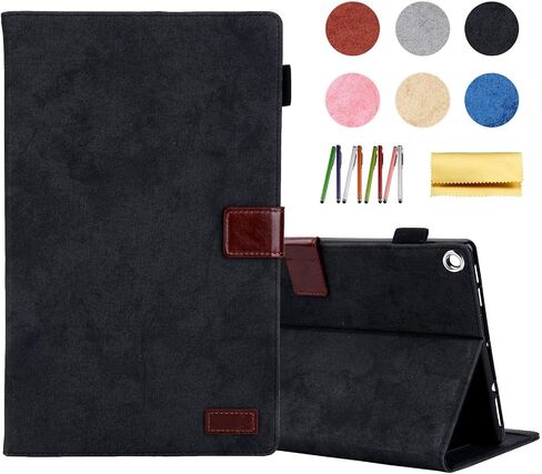 Smart Case for Fire HD 8 (8th/7th/6th Generation-Old Model), Techcircle Soft PU Leather Magnetic Flip [Auto Wake Sleep] Wallet Cover for Kindle Fire HD 8-inch Tablet (2018/2017/2016 Release), Brown in Saudi Arabia