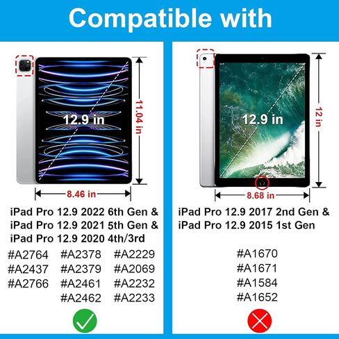 حافظة لجهاز iPad Pro 12.9 بوصة 2022/2021/2020/2018 (الجيل السادس/الخامس/الرابع/الثالث) مع حامل أقلام، حافظة حماية كاملة للجسم لجهاز iPad Air 13 بوصة 2024 مع حزام يد وحامل يدوران 360 درجة، برتقالي in Saudi Arabia