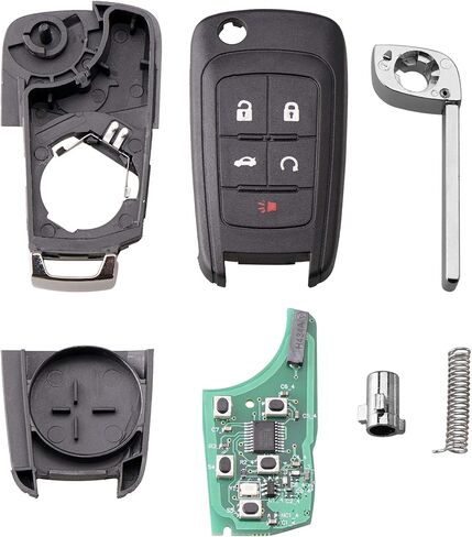 Replacement Uncut Trunk Car Key Fob Keyless Entry Remote Flip fits 2010-2017 Equinox, Sonic, Trax, Terrain (OHT01060512) / P/N: 13504199, 13500221 in Kuwait