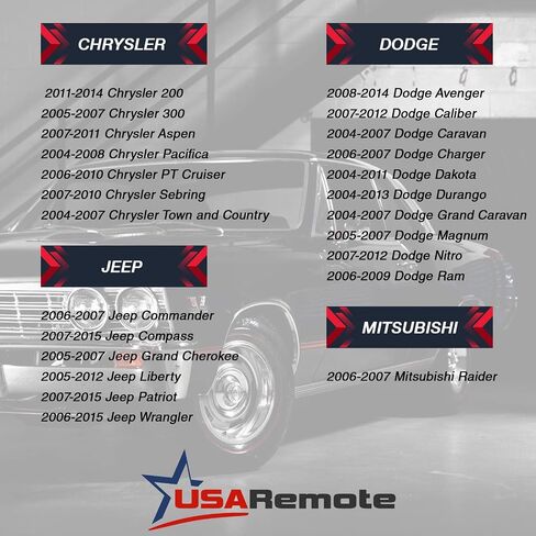 Uncut Transponder Ignition Key fits Chrysler/Jeep/Dodge fits 46 Chip Y164-PT in Saudi Arabia