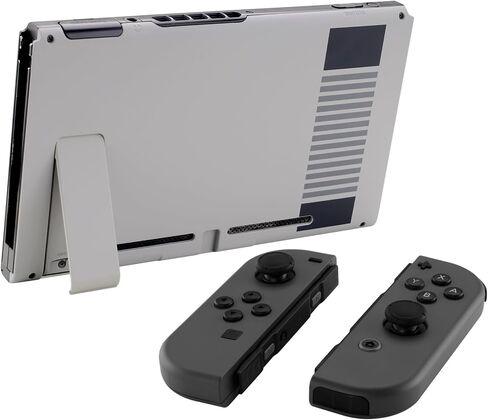eXtremeRate Soft Touch Grip Classics NES Style Console Back Plate DIY Replacement Housing Shell Case for Nintendo Switch Console with Kickstand – JoyCon Shell NOT Included in Kuwait