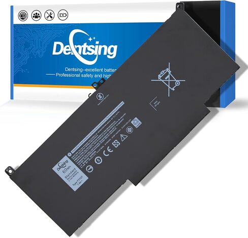 Dentsing 60Wh F3YGT بطارية كمبيوتر محمول لـ Dell Latitude 12 7000 7280 7290/13 7000 7380 7390 P29S002/14 7000 7480 7490 P73G002 Series DM3WC DM6WC 2X39G KG7VF 451-BBYE 453-BBC F 7.6 فولت 4 خلايا in Saudi Arabia