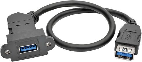 وصلة تثبيت على لوحة Keystone من Tripp Lite USB 3.0 (F/F)، الكل في واحد، أسود (U325-000-KP-BK) in Saudi Arabia