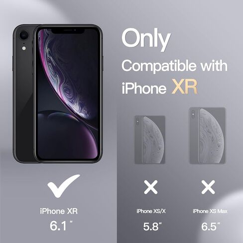 JETech Silicone Case for iPhone XR, 6.1-Inch, Silky-Soft Touch Full-Body Protective Case, Shockproof Cover with Microfiber Lining (Black) in Saudi Arabia