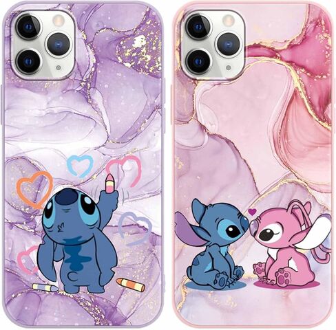 2 Pack Cute Cartoon Case for iPhone 7/8/SE 2020/SE 2022 Cases 4.7",Kawaii Anime Character Movie Girly Marble Cover for Women Girls Boys,Soft TPU Shockproof Protective Funda for iPhone 7 Purple Pink in Saudi Arabia