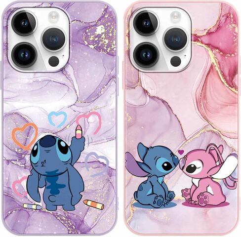 2 Pack Cute Cartoon Case for iPhone 7/8/SE 2020/SE 2022 Cases 4.7",Kawaii Anime Character Movie Girly Marble Cover for Women Girls Boys,Soft TPU Shockproof Protective Funda for iPhone 7 Purple Pink in Saudi Arabia