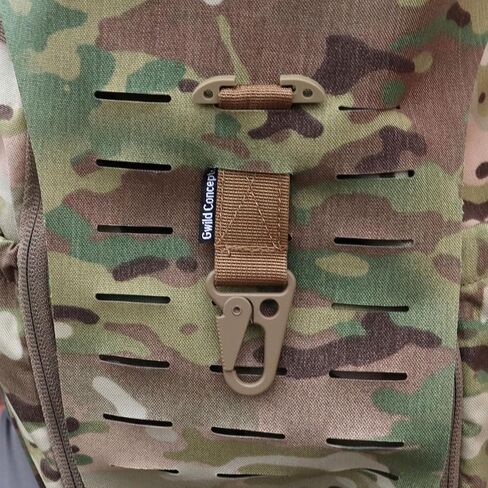 2PCS Tactical Belt Clip Tactical Gear Clip Clash Hook Glove Hanger T-Mount MOLLE Webbing Battle Belt Clip Metal Key Holder in Kuwait