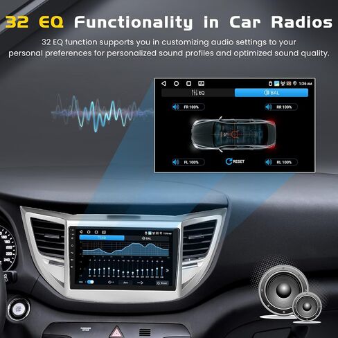 4+64G Inefala لسيارة Hyundai Tucson 2015-2018 Android 13 ستيريو راديو السيارة مع وحدة رأس تلقائية للسيارة Android Carplay، شاشة لمس عالية الدقة 9 بوصات WiFi GPS BT5.0 FM/RDS EQ Mirror Link SWC ميكروفون احتياطي للكاميرا in Saudi Arabia