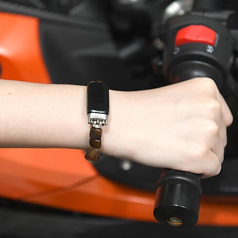 Crystal Beads Stretch Watch Band Compatible for Fitbit Luxe, Handmade Good Luck Energy Chakra Stone Beaded Band for fitbit Luxe in Kuwait