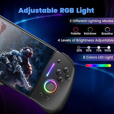 وحدة تحكم معززة سبليت باد برو للتبديل/تبديل OLED، قطعة واحدة من Joypad قبضة محمولة مع ضوء LED قابل للتعديل، توربو، رسم الخرائط، اهتزاز مزدوج، التحكم في الحركة (أبيض) in Saudi Arabia