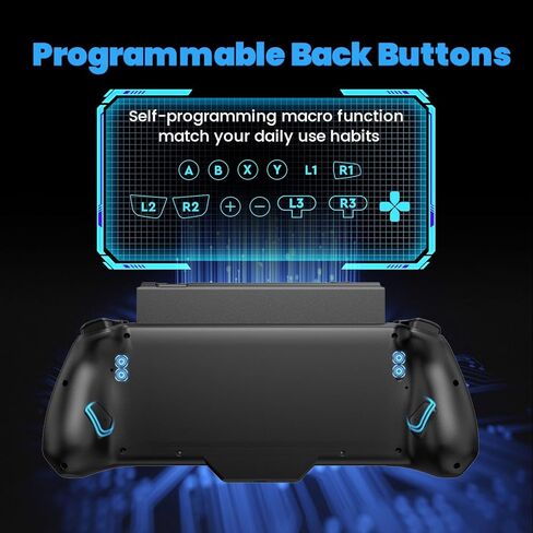 وحدة تحكم معززة سبليت باد برو للتبديل/تبديل OLED، قطعة واحدة من Joypad قبضة محمولة مع ضوء LED قابل للتعديل، توربو، رسم الخرائط، اهتزاز مزدوج، التحكم في الحركة (أبيض) in Saudi Arabia