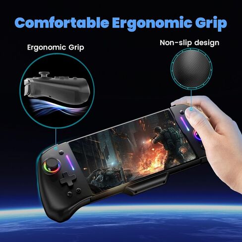 وحدة تحكم معززة سبليت باد برو للتبديل/تبديل OLED، قطعة واحدة من Joypad قبضة محمولة مع ضوء LED قابل للتعديل، توربو، رسم الخرائط، اهتزاز مزدوج، التحكم في الحركة (أبيض) in Saudi Arabia