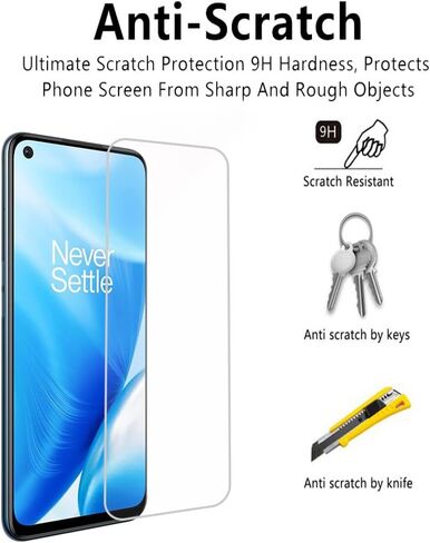 rlbmnyz[3-Pack Compatible with OnePlus Nord N200 5G screen protector Tempered Glass 9H Hardness Anti-Scratch, Bubble Free easy to install (Clear) in Saudi Arabia