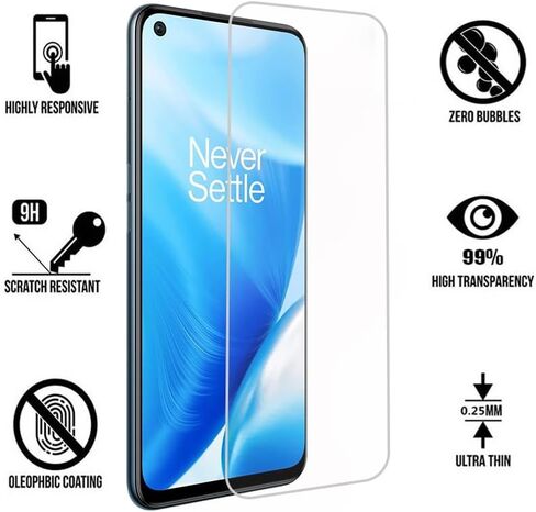 rlbmnyz[3-Pack Compatible with OnePlus Nord N200 5G screen protector Tempered Glass 9H Hardness Anti-Scratch, Bubble Free easy to install (Clear) in Saudi Arabia