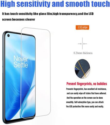 rlbmnyz[3-Pack Compatible with OnePlus Nord N200 5G screen protector Tempered Glass 9H Hardness Anti-Scratch, Bubble Free easy to install (Clear) in Saudi Arabia