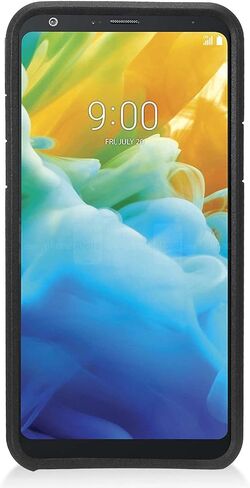 Z-GEN - لهاتف LG Stylo 5 (2019)، Stylo 5X، Stylo5+ Plus، LM-Q720، LM-L722DL - حافظة هاتف هجينة مطاطية + واقي شاشة من الزجاج المقوى - AH2 أسود in Saudi Arabia