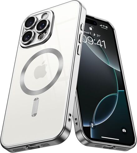 BENTOBEN for iPhone 16 Pro Case, Phone Case iPhone 16 Pro with MagSafe, Clear Magnetic Plated Slim Thin Shockproof Soft TPU Electroplated Bumper Protective Cover for iPhone 16 Pro 6.3" 2024, Gold in Saudi Arabia