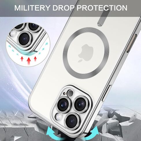 BENTOBEN for iPhone 16 Pro Case, Phone Case iPhone 16 Pro with MagSafe, Clear Magnetic Plated Slim Thin Shockproof Soft TPU Electroplated Bumper Protective Cover for iPhone 16 Pro 6.3" 2024, Gold in Saudi Arabia