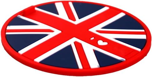 1 Peace of Soft Silicone Cup Holder Mat Coaster for Mini Cooper R50 R52 R53 R61 R60 R55 R56 R57 R58 R59 F54 F55 F56 F57 F60 Clubman Countryman,1 pcs,2.56 in,Union Jack in Saudi Arabia