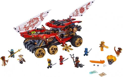 LEGO NINJAGO Land Bounty 70677 Toy Truck Building Set with Ninja Minifigures, Popular Action Toy with Two Toy Vehicles and Toy Ninja Weapons for Creative Play (1,178 Pieces) in Saudi Arabia
