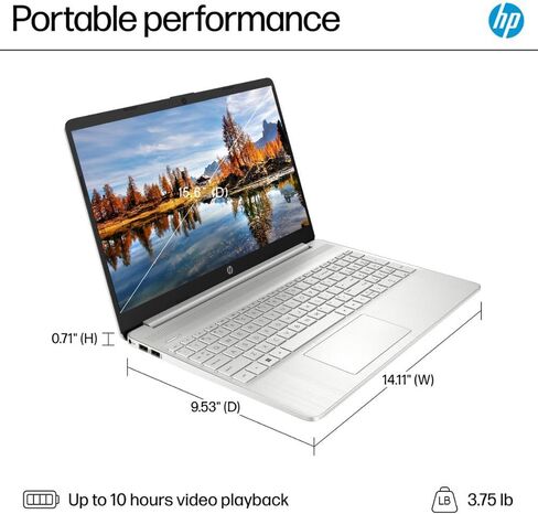 أحدث كمبيوتر محمول بشاشة تعمل باللمس من HP لطلاب الأعمال، شاشة 15.6 بوصة FHD، Intel i7-1255U، ذاكرة الوصول العشوائي 16 جيجابايت، 512 جيجابايت SSD، كاميرا ويب، عمر بطارية طويل، HDMI، Wi-Fi، Windows 11 Pro، مع ترخيص Microsoft Office مدى الحياة in Saudi Arabia