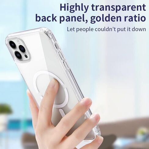 حافظة مغناطيسية قوية شفافة لهاتف iPhone 11 Pro [متوافقة مع MagSafe] [تم اختبار السقوط من الدرجة العسكرية] غطاء هاتف رفيع واقٍ مقاوم للصدمات مقاس 5.8 بوصة شفاف in Saudi Arabia