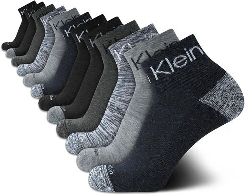 Calvin Klein Mens Quarter Socks - 12 Pack Breathable Soft Cushioned Quarter Cut Athletic Ankle Socks for Men in Saudi Arabia
