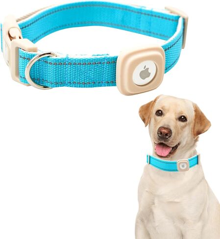 Lionheart glory Airtag Dog Collar Reflective Dog Collars with Airtag Hloder Female Male Baby Pink Collar Dog Adjustable Durable Soft Classic Collar for Small Dogs Pet Gift in Kuwait